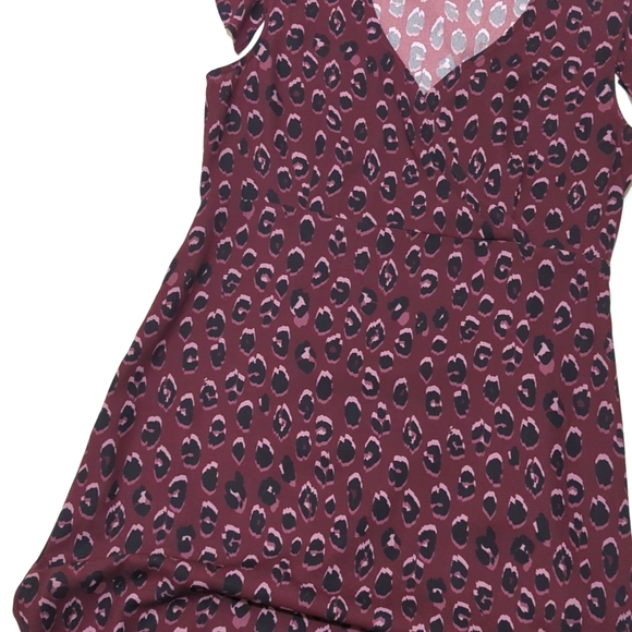 7 For All Mankind | V Neck | Maxi Dress | Abstract | Animal Print | Ruffles | - Picture 3 of 10